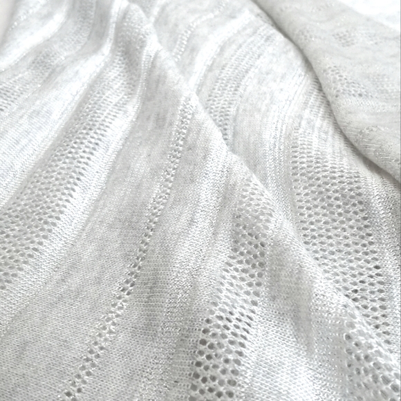 *Relisted* Calvin Klein Wrap/ Poncho Gray & Faint White Stripe Silver Threading - Picture 8 of 15